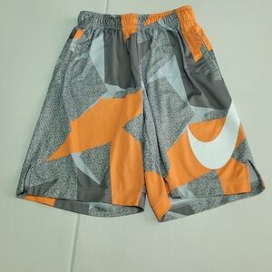Nike Boy's Athletic Shorts in Orange and Gray